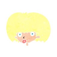 cartoon surprised woman N279