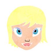 cartoon female face N173