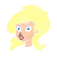 cartoon pretty surprised woman N11