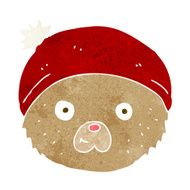 cartoon teddy bear face N14