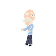 cartoon lonely old man N11
