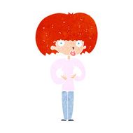 cartoon surprised woman N282