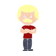 cartoon manly mustache man N10