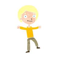 cartoon excited boy N179