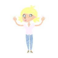 cartoon woman surrendering N12
