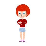 cartoon proud woman N32