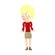 cartoon annoyed woman N229