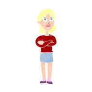 cartoon proud woman N33