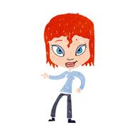 cartoon relaxed woman pointing N12