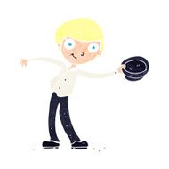 cartoon man tipping hat N11