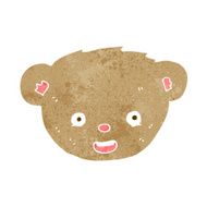 cartoon teddy bear face N15