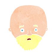 cartoon shocked man with beard N16