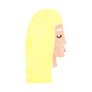 cartoon female face profile N12