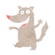cartoon happy wolf N25