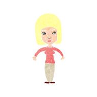 cartoon woman shrugging shoulders N566