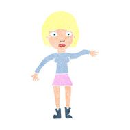 cartoon surprised woman N283