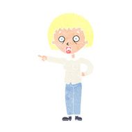 cartoon shocked woman N116