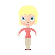 cartoon woman shrugging shoulders N568