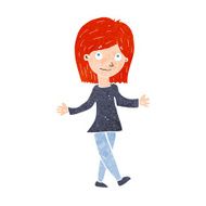 cartoon woman with no worries N46