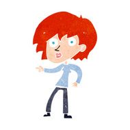 cartoon surprised woman pointing N12