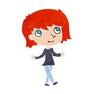 cartoon girl with no worries N8