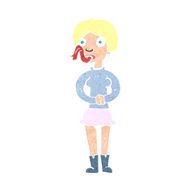 cartoon woman with snake tongue N22