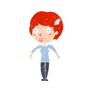 cartoon shocked woman N117