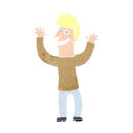 cartoon excited man N129