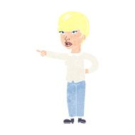 cartoon woman pointing finger of blame N13