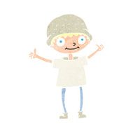cartoon boy with positive attitude N26