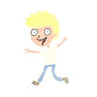 cartoon crazy excited boy N12