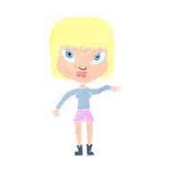 cartoon woman making gesture N17