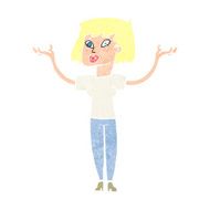 cartoon woman holding up hands N24