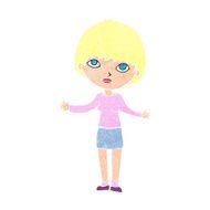 cartoon woman shrugging N69