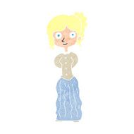 cartoon happy woman N315