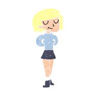 cartoon pleased woman N12