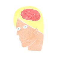 cartoon head with brain symbol N46
