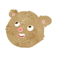 cartoon teddy bear head N13