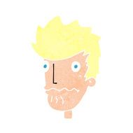 cartoon nervous man N188