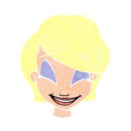 cartoon pretty female face N116