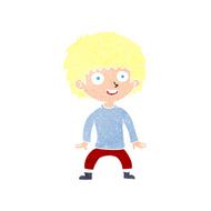 cartoon excited boy N181