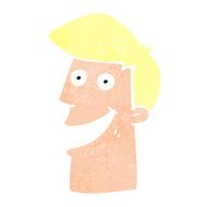 cartoon grinning man N108