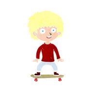 Cartoon Boy On Skateboard N24