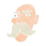 cartoon angry old man N179