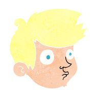 cartoon staring boy N29
