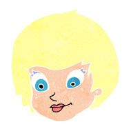 cartoon female face N175