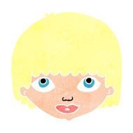 cartoon female face N176