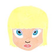 cartoon female face N177
