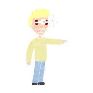 cartoon man with popping out eyes N35