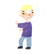cartoon boy with popping out eyes N12